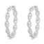 Pendientes de aro de diamantes de oro blanco de 10 quilates - 1.5 cttw