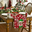 Christmas Reindeer Tablecloth with Snowflakes Design
