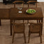 TOPMAX 65 "5-piece set with wheels and expandable dining table set 17.7" pull-out side table and small dining chair Brown - Korvel