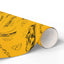 Zoomies Road Trip Cat Wrapping Paper - Golden Sketch Design