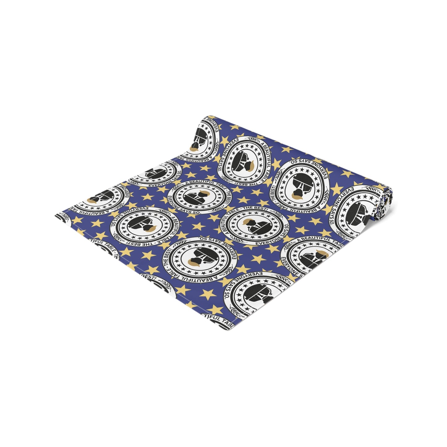 Elegant Faux Seal Pattern Table Runner