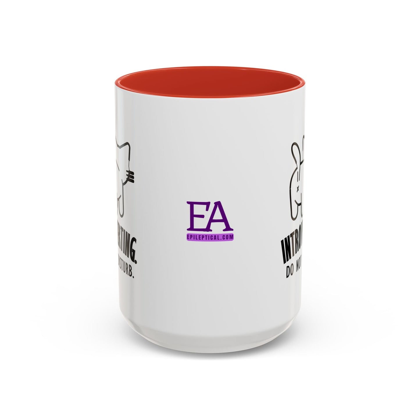 Introvertido. No molestar. Taza de café de gato en dos tonos