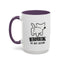 Introvertido. No molestar. Taza de café de gato en dos tonos
