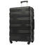 Hardshell Luggage Sets 3 Pcs Spinner Suitcase with TSA Lock Lightweight 20''24''28''   Black + ABS - Korvel
