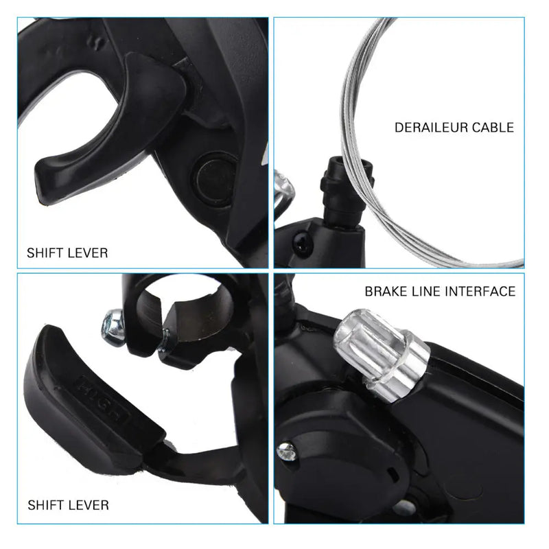 Bike Derailleurs 3x7 21 Speed Switch MTB Bicycle Shifter Levers Brake with Shift Cable Cycling Disc Handle for Bike Trekking - Korvel