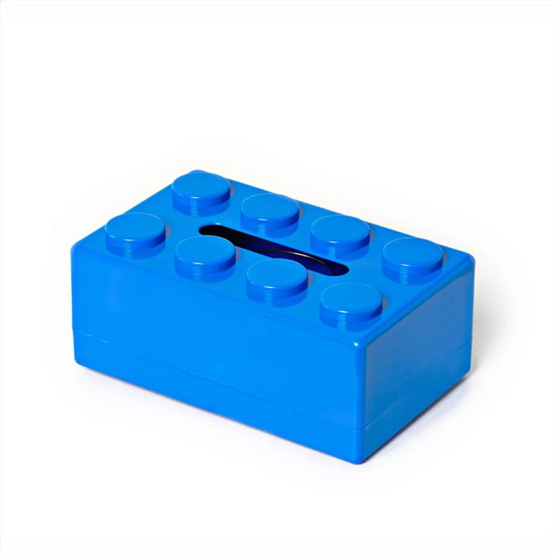 ABS Building Block Shaped Tissue Box Wall-mounted Creative Face Towel Box Organizer Perforation-free Removable - Korvel