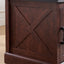 Farmhouse tea table bedside table rectangular farmhouse tea table with barn door and adjustable storage rack OAK - Korvel