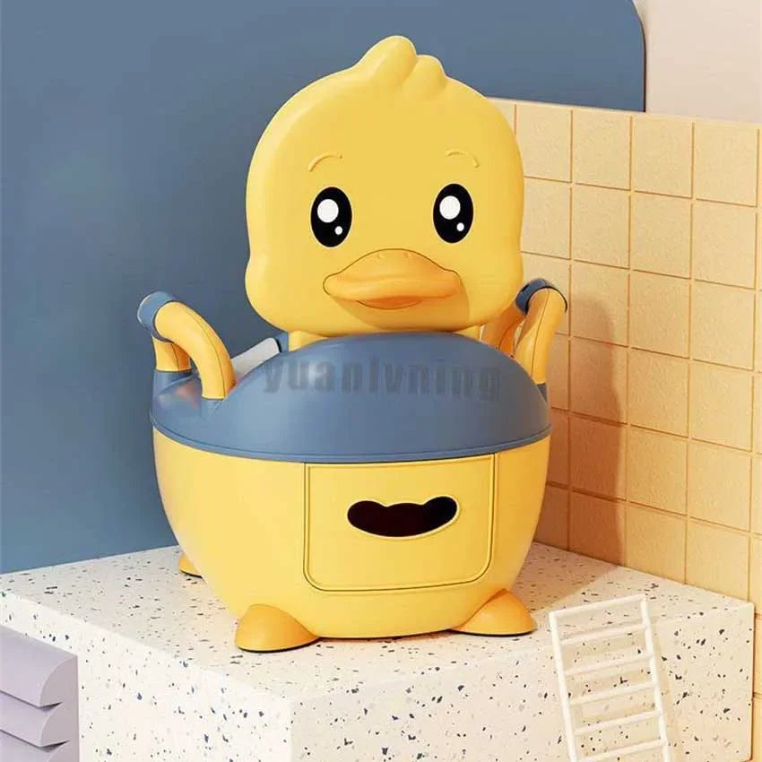Children's Pot 1-6 Years Old Upgraded Cute Duck Baby Toilet Seat Baby Potty Portable Stool Boys & Girls Safe Trainer Seat WC - Korvel