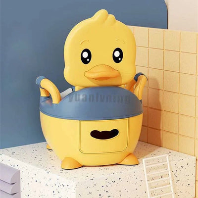 Children's Pot 1-6 Years Old Upgraded Cute Duck Baby Toilet Seat Baby Potty Portable Stool Boys & Girls Safe Trainer Seat WC - Korvel
