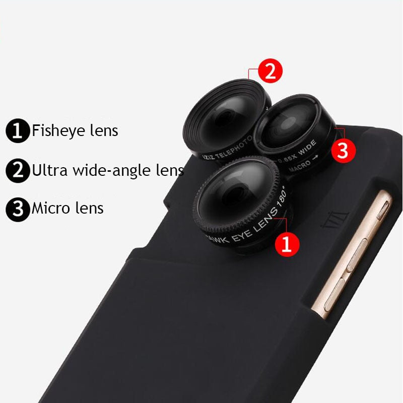 4 In 1 Telescope lense Mobile Phone Case for Iphone x 8plus 7 plus 6 plus 8 7 6s Camera lenses Outdoor Hunting - Korvel