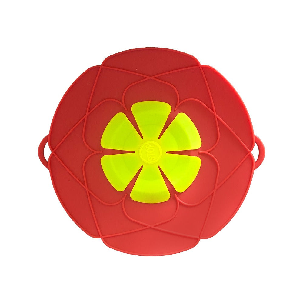 Silicone spill proof lid for household kitchens dust-proof splash proof boiling proof silicone lid flower shaped spill - Korvel