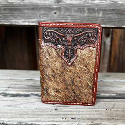 Nocona Longhorn Leather Trifold Wallet - Korvel