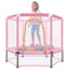 55'' Toddlers Trampoline with Safety Enclosure Net and Balls, Indoor Outdoor Mini Trampoline for Kids - Korvel