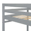 Twin High Loft Bed with Ladder landing Platform, Ladders, Guardrails,Grey - Korvel