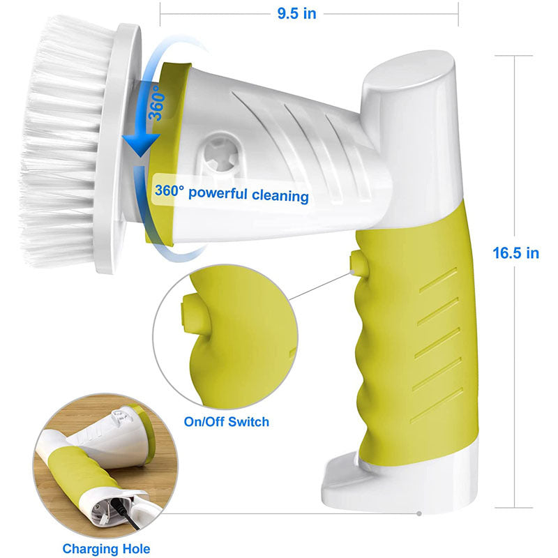 Household Kitchen Hand-Held Electric Dishwashing Brush Creative Bathtub Cleaning Brush Charging Rotary Mop - Korvel