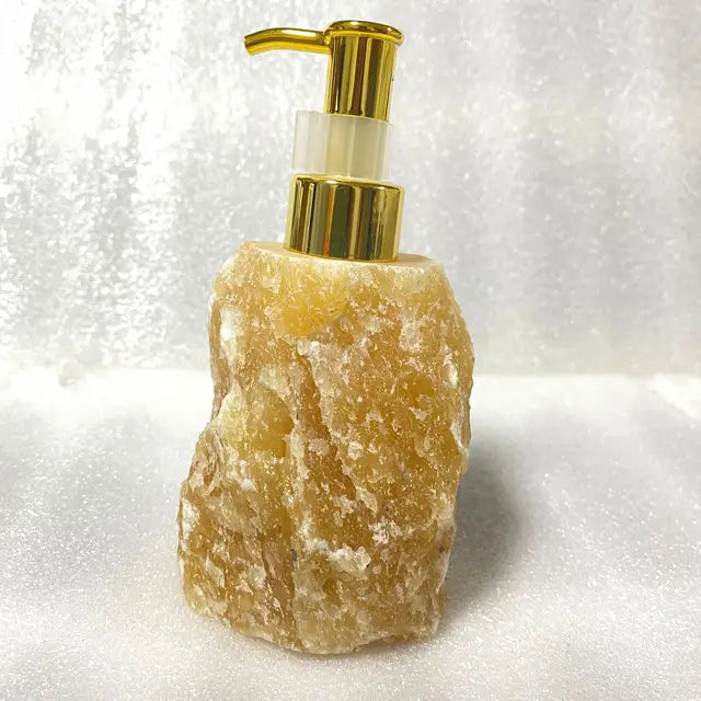 Distributeur de bouteille à pression en pierre cristalline rose naturelle - 30 ml