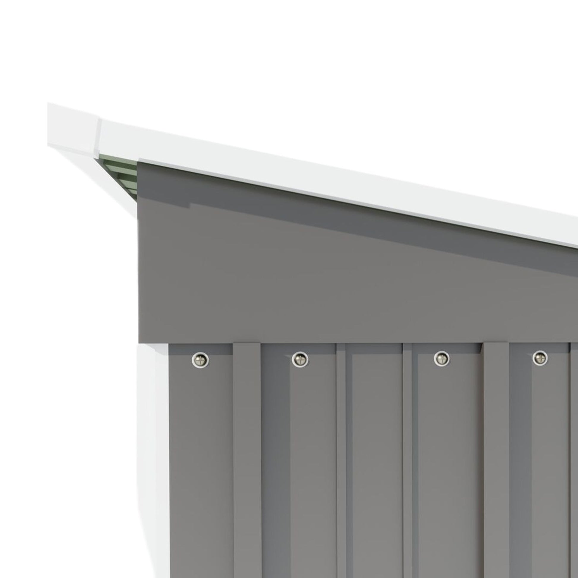 5 * 3FT outdoor storage shed, tool shed with sloping roof and lockable door, backyard garden metal shed, courtyard lawn, gray - Korvel