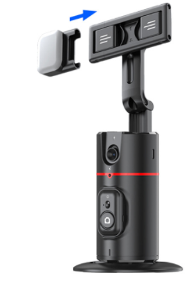 P02 Auto Face Tracking Stand 360 Rotation Phone Holder Desktop Tracking Gimbal Stabilizer Tripod for Live Vlogging Video - Korvel