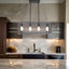 Pendant Lighting 4 Light Industrial Vintage Open Frame Rectangle Chandeliers Modern Black Linear Cage Ceiling Light Fixture - Korvel