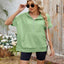 Half Zip Short Sleeve Hooded Top - Korvel