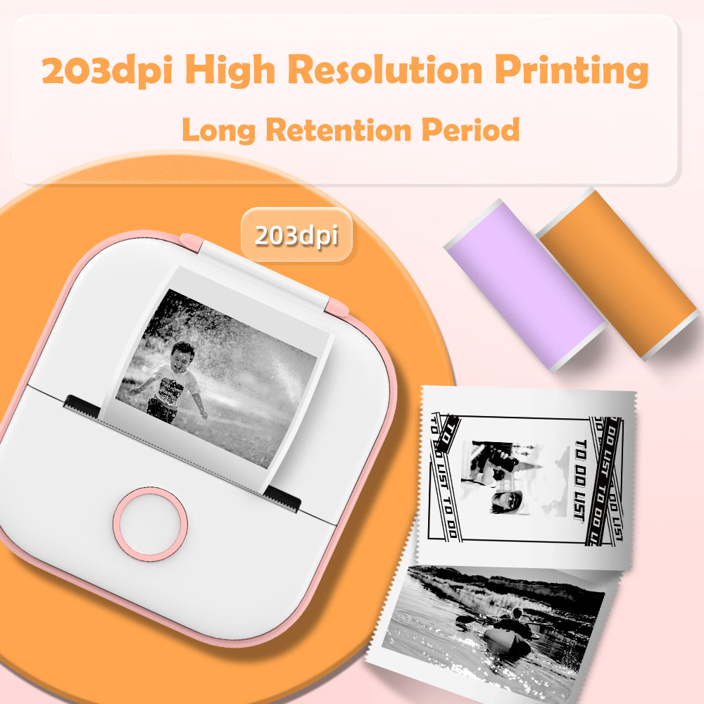Phomemo Portable Mini Thermal Printer T02 Mini Pocket Label Printer DIY Self-adhesive Sticker Label Machine Various Label Paper - Korvel