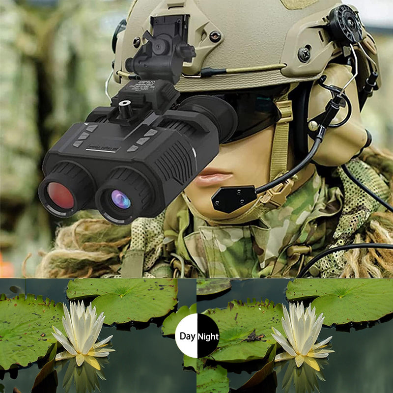 NV8000 Helmet-Mountable Night Vision Goggles. 3D, Infrared, 7-Level Brightness, Waterproof for Adults. - Korvel