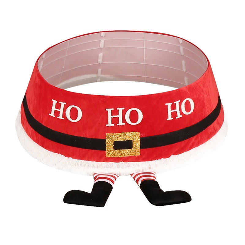 New Christmas Tree Skirt Christmas Party Decoration Santa Claus Feet Christmas Tree Base Apron - Korvel