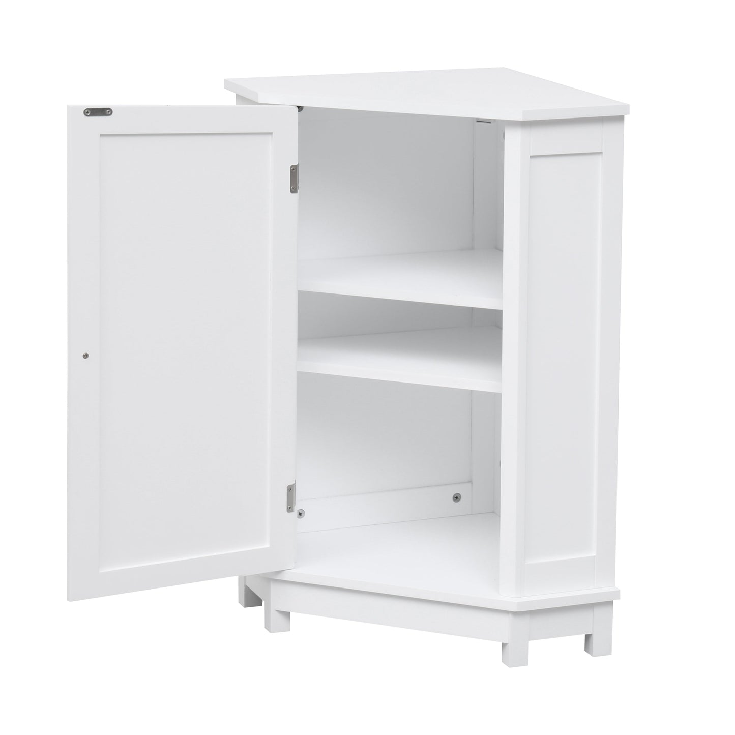 Armario de Baño Esquinero Blanco con Estante Ajustable