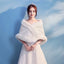 Bride's wedding dress fur shawl women's warm white cloak cheongsam jacket red cloak - Korvel