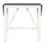Ensemble de salle à manger surélevé en bois TOPMAX 3 pièces - Blanc et gris