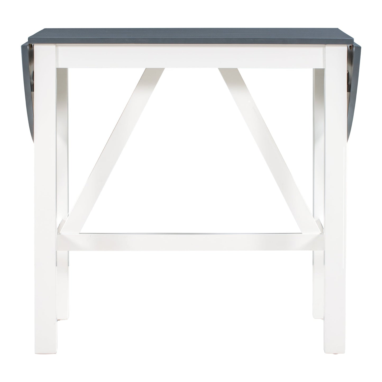 Ensemble de salle à manger surélevé en bois TOPMAX 3 pièces - Blanc et gris
