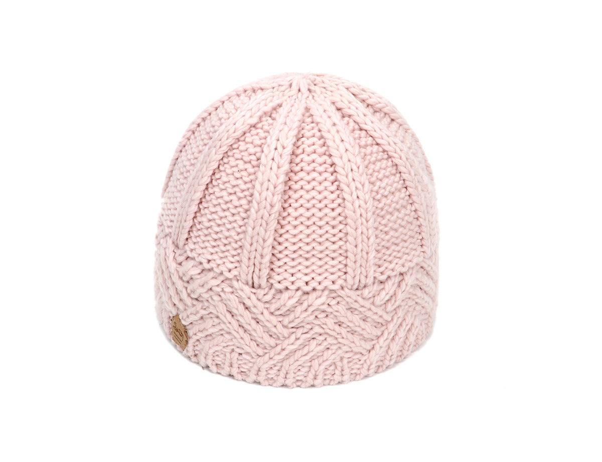 European and American retro style diamond grid coarse needle knitted hat for men and women, fashionable autumn and winter knitted hat - Korvel