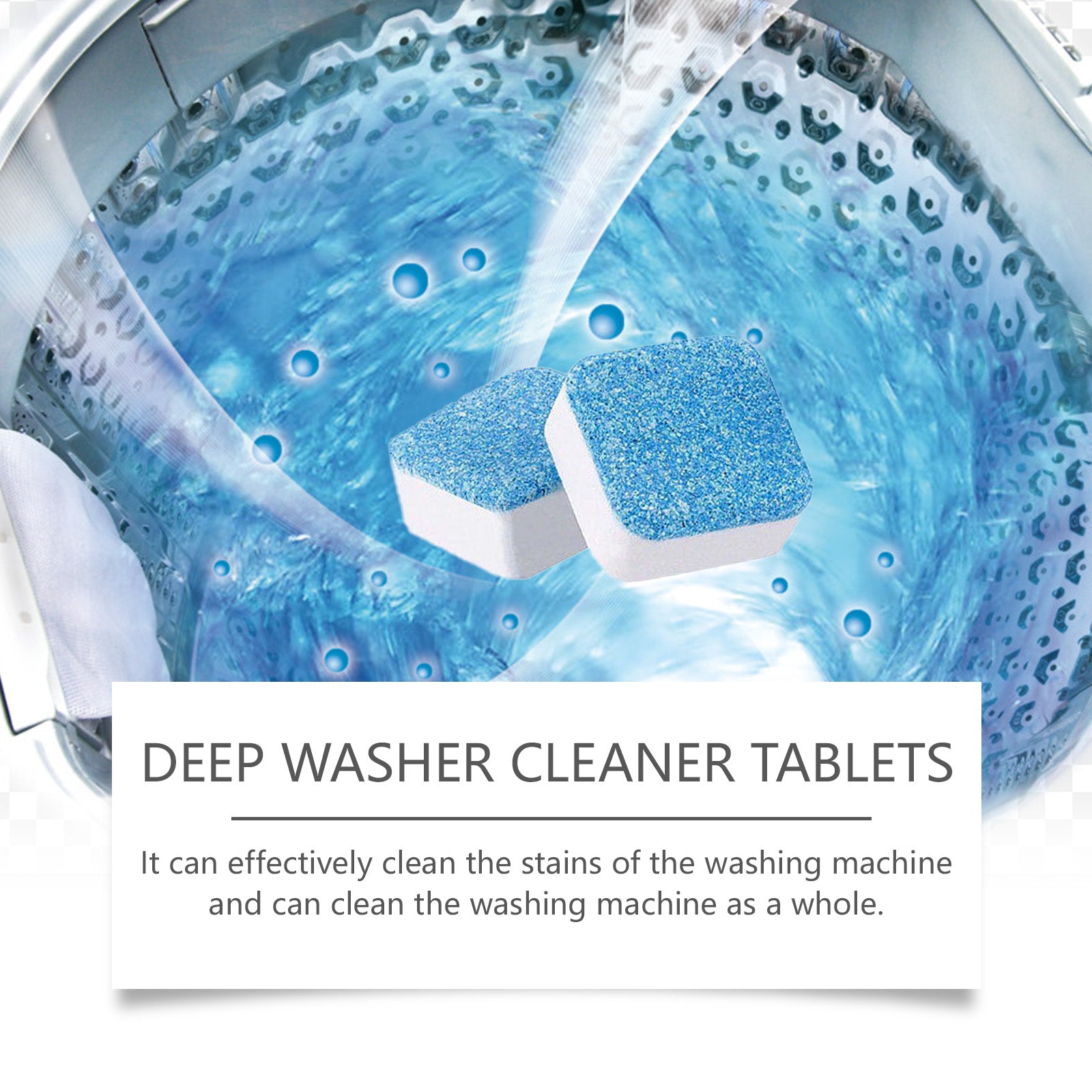Washing Machine Cleaning Effervescent Sheet Cleaning Dirt Odor Retention Cylinder Cleaning Sheet - Korvel