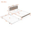 Full Size Metal Platform Bed Frame with Trundle, USB Ports and Slat Support No Box Spring Needed White - Korvel