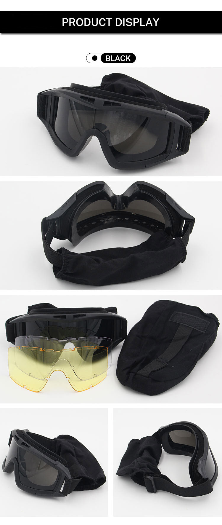 Military Tactical Goggles Outdoor Windproof Sports Army Airsoft Shooting Glasses Cycling Mountaineering Eyewear UV400 - Korvel