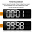 Large LED Wall Clock with Remote Control and Dual Alarms