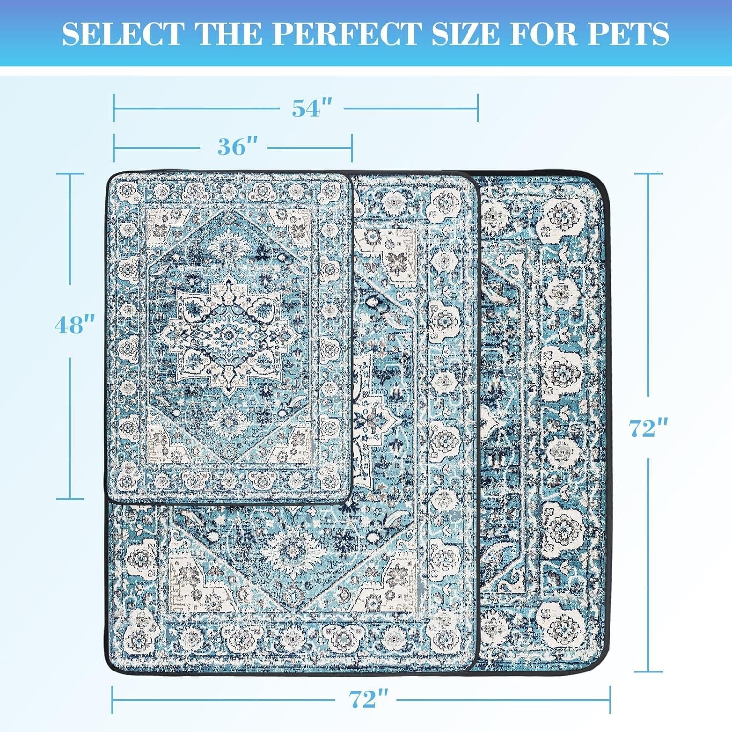 Scandinavian Minimalist Carpet Pet Mat, Stain-Resistant and Easy to Clean Sofa Coffee Table Mat, Urine-Proof Cat and Dog Pad - Korvel