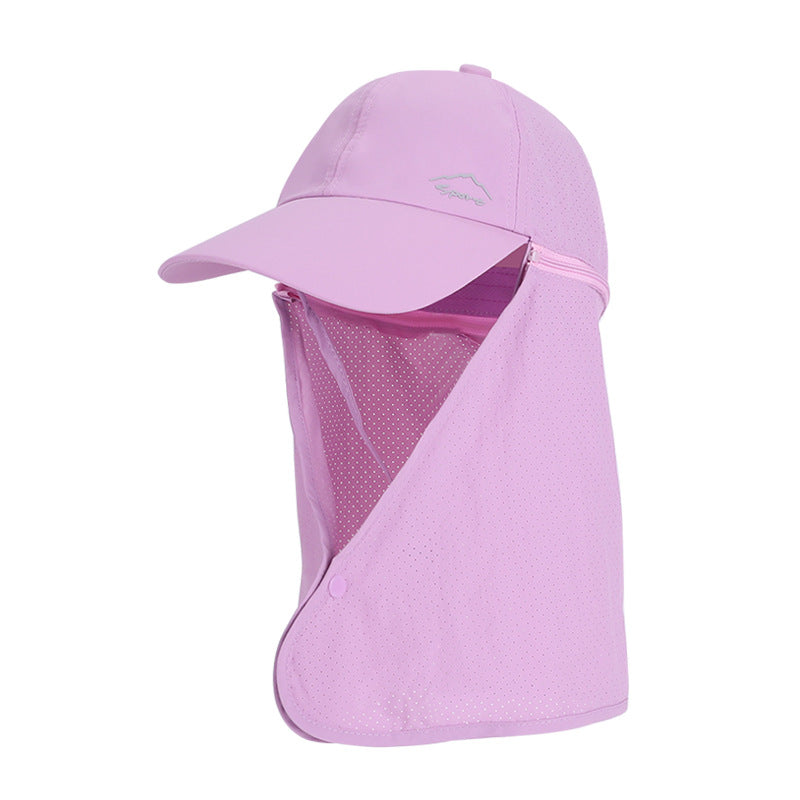 1pc Summer Baseball Cap with Detachable 360° Neck Sun Flap. For men, hiking, fishing, outdoor. - Korvel