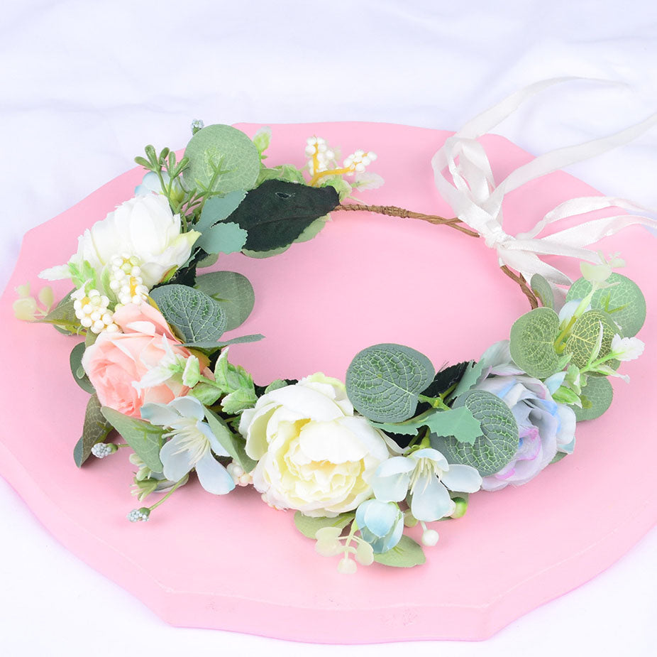 Bandeau Élégant Style Forêt avec Couronne d'Eucalyptus