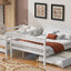 Wood Twin over Full Bunk Bed with Twin Size Trundle  White - Korvel