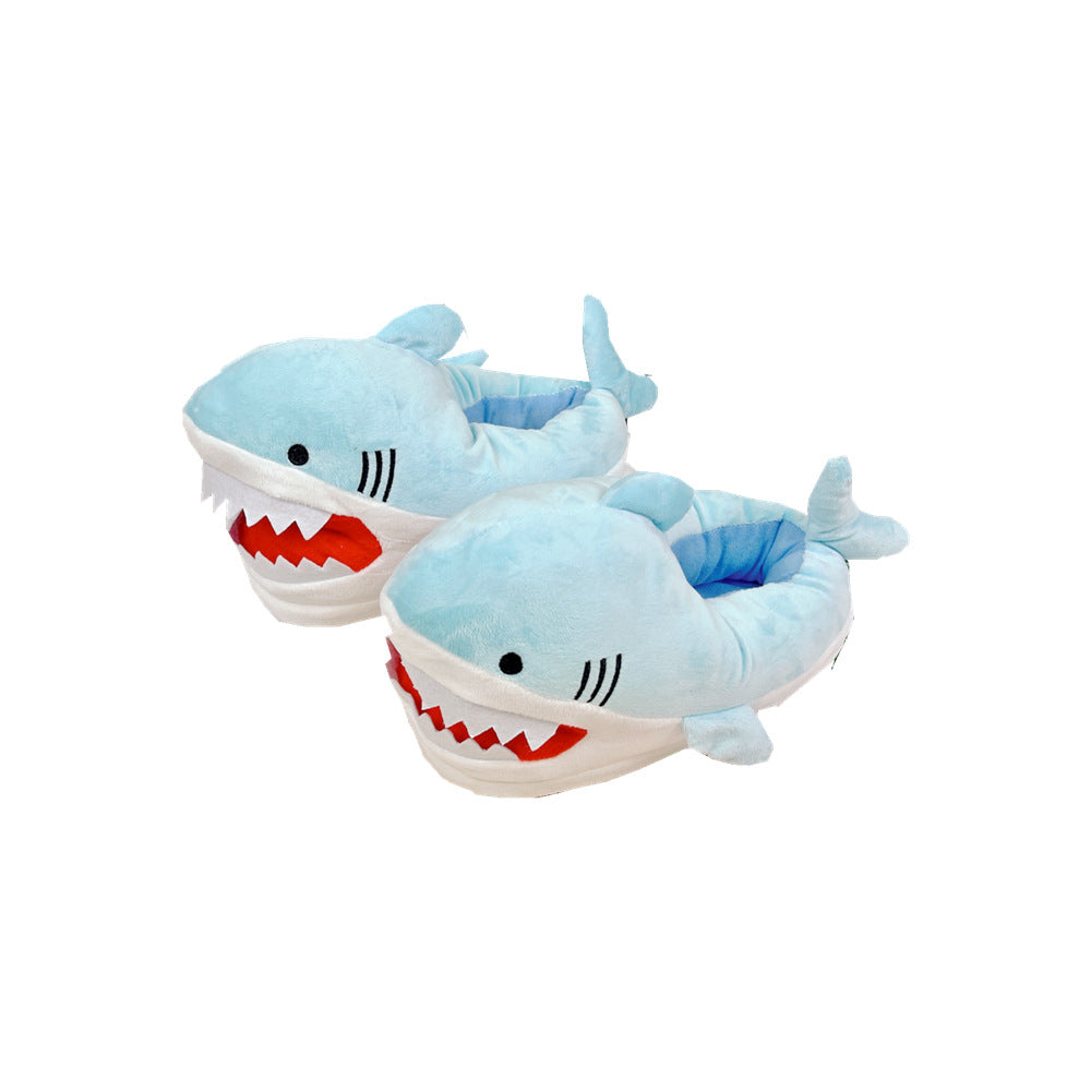 Zapatillas de casa de felpa Warm Shark para mujer