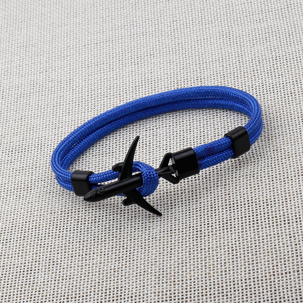 Pulsera de Ancla de Avión de Moda Moderna para Hombres y Mujeres