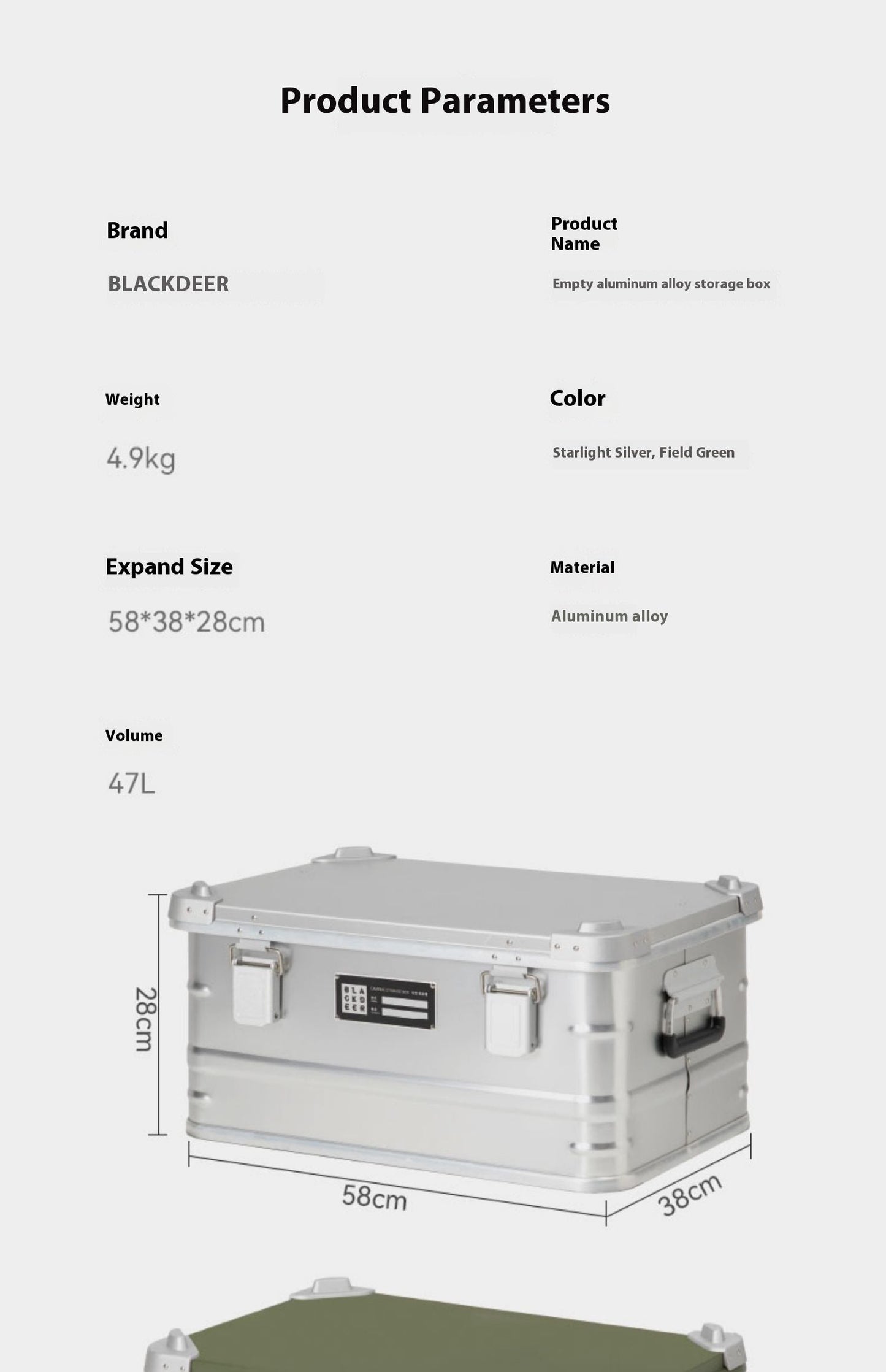 Premium Outdoor Aluminum Alloy Storage Box for Camping