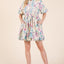 Robe Mini Chemise en Dentelle Florale ÉléGante d'ÉTé