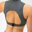 Full Size Cropped Cutout Back Zipper Front Active Tank Top