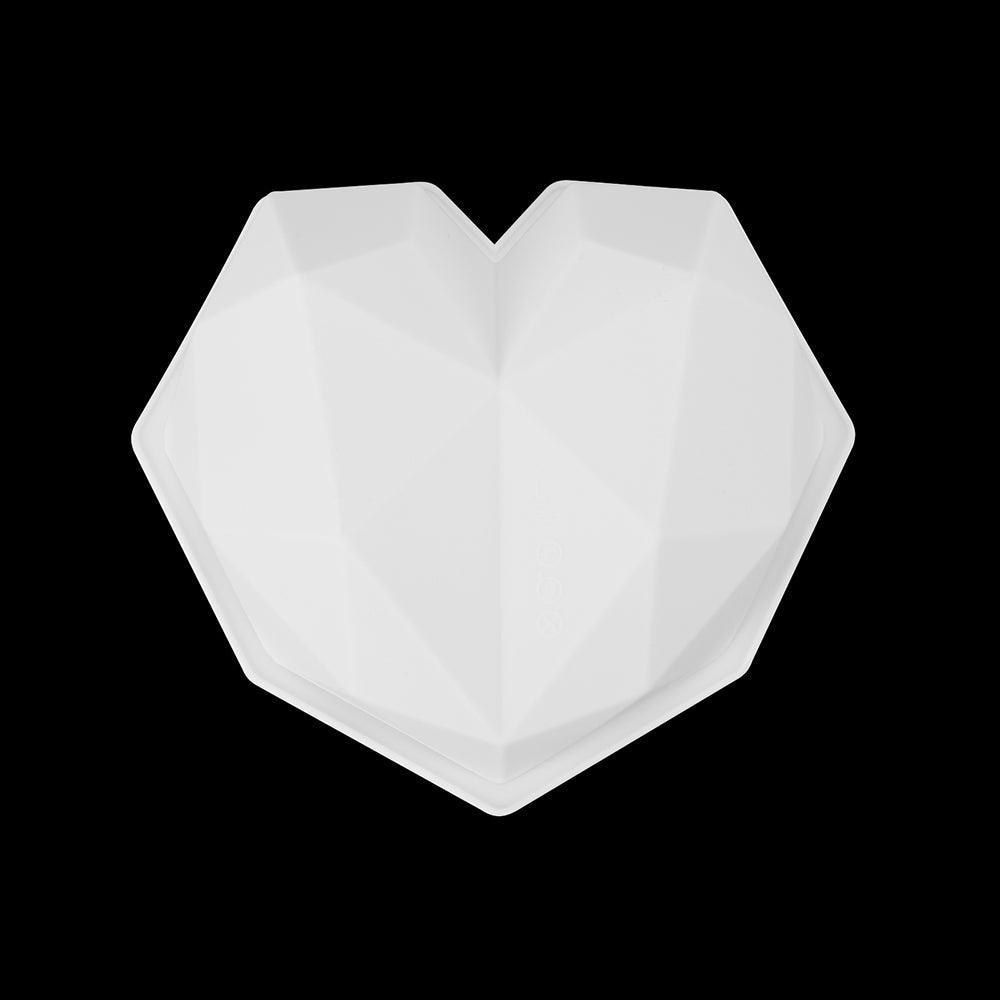 Molde de Silicona en Forma de Corazón Diamante 3D para Hornear y Postres