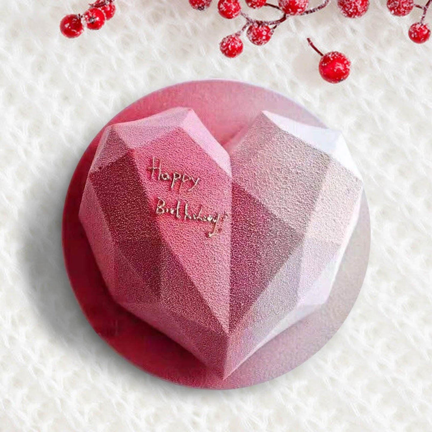 Molde de Silicona en Forma de Corazón Diamante 3D para Hornear y Postres