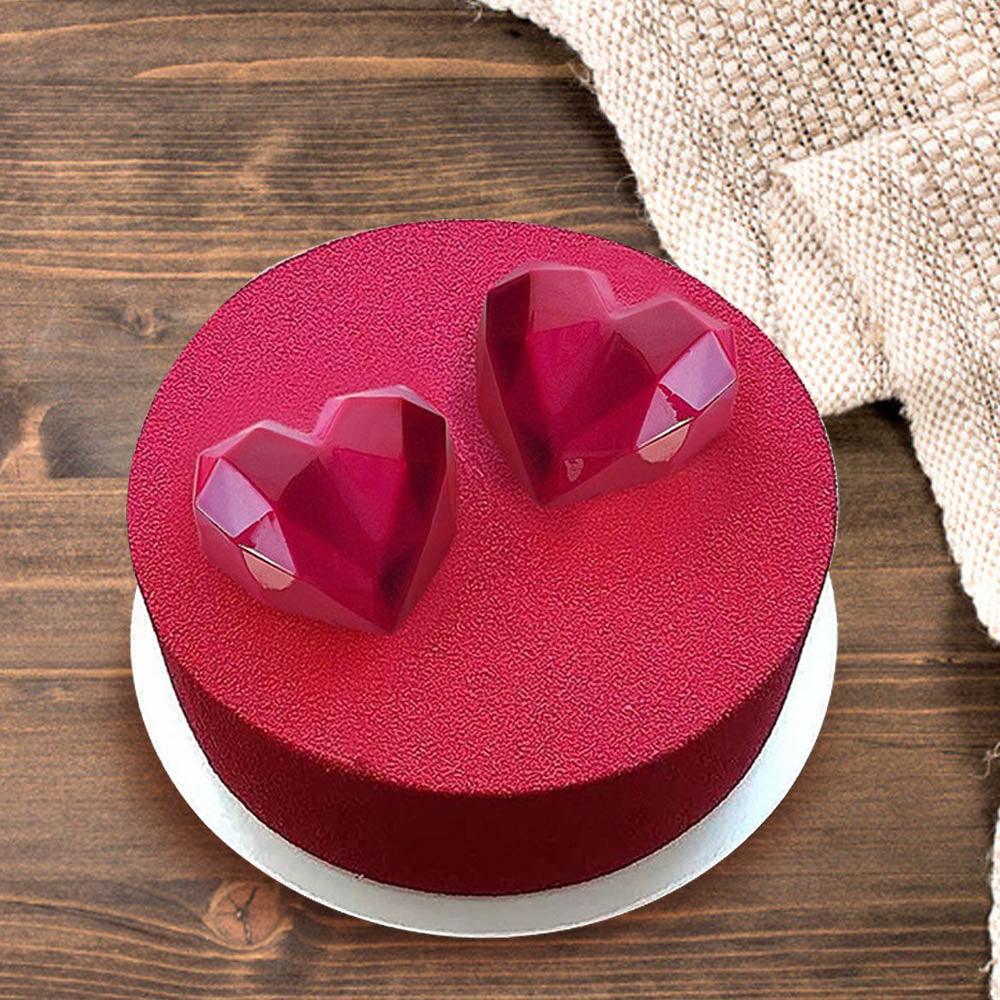 Molde de Silicona en Forma de Corazón Diamante 3D para Hornear y Postres