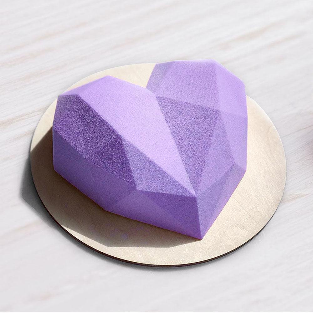 Molde de Silicona en Forma de Corazón Diamante 3D para Hornear y Postres