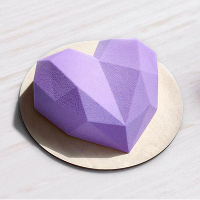 3D Diamond Heart Shape Silicone Mold for Baking & Desserts